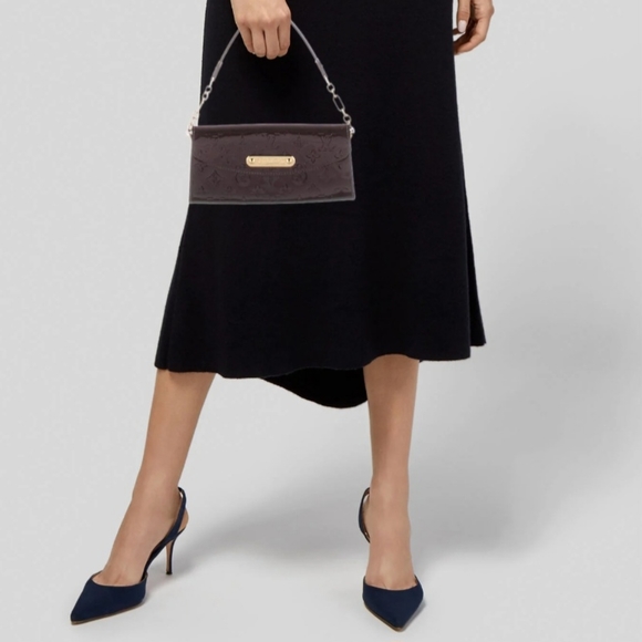 Louis Vuitton Sunset Boulevard clutch bag Amarante patent leather monogram glam - Picture 1 of 17